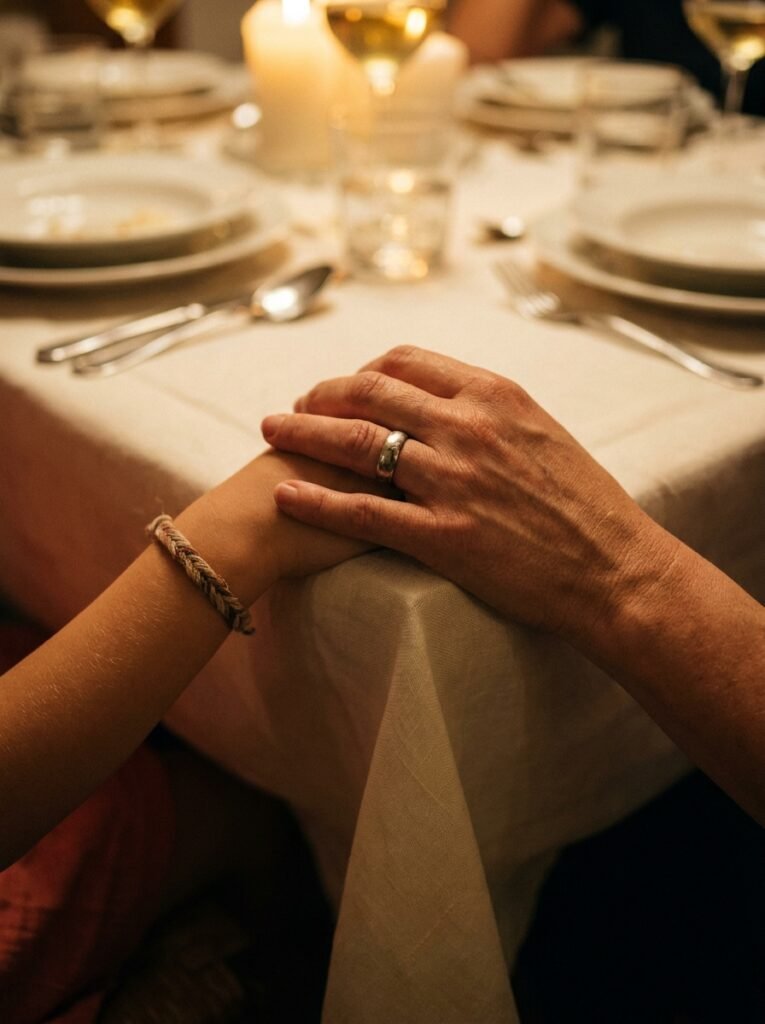 «La Nuora Inutile»: Il Brindisi che Nessuno Dimenticherà 2 Child hand holding adult hand 202607222135