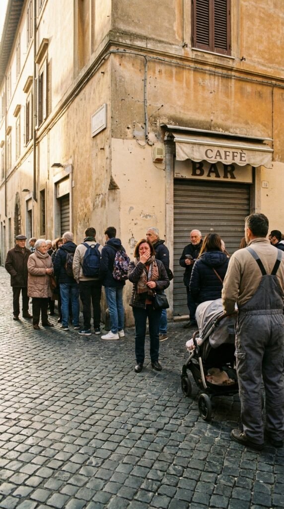 People waiting outside bar 202607231022